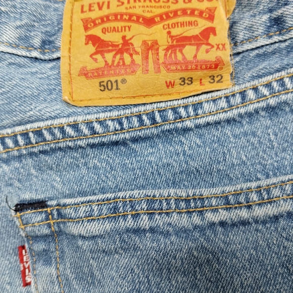 Levi's 501 '93 straight premium button fly big "E" denim jeans men's siz… - Picture 16 of 16